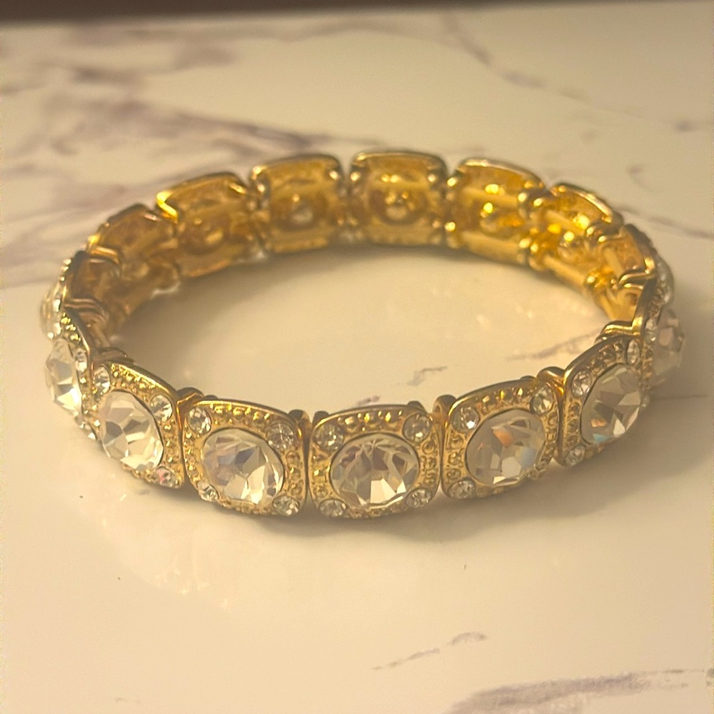 Franchescas Silver Crystal Bracelet
